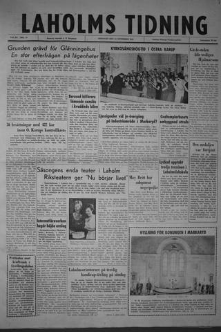 Förstasidan, Tisdag 13 november 1962