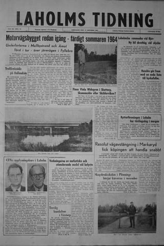 Förstasidan, Lördag 13 oktober 1962