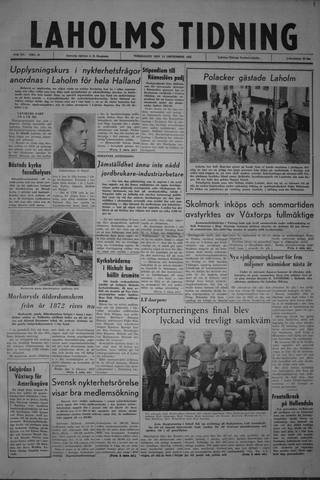 Förstasidan, Torsdag 13 september 1962