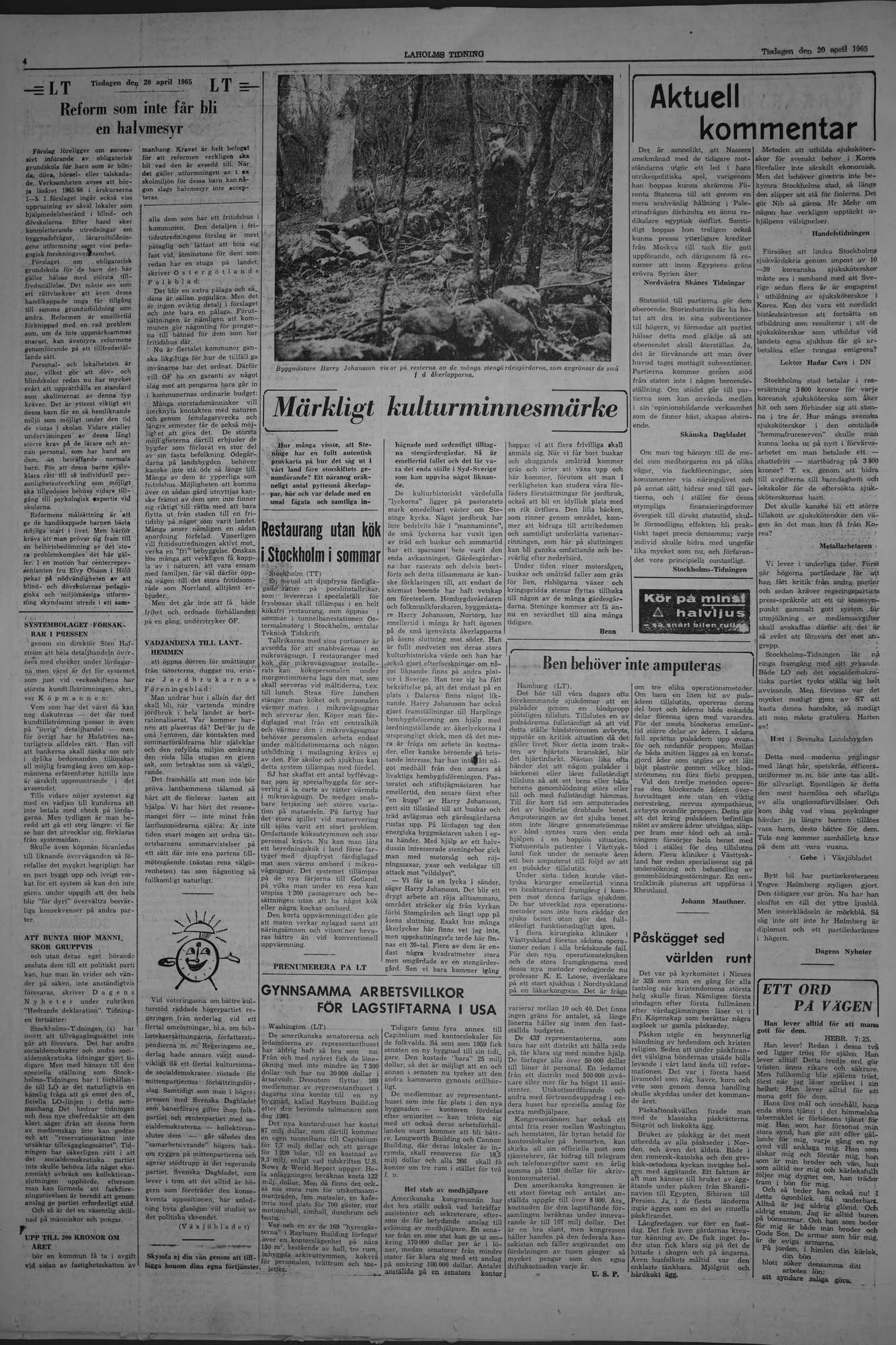 Laholms Tidning Tisdag 20 april 1965, sida 4