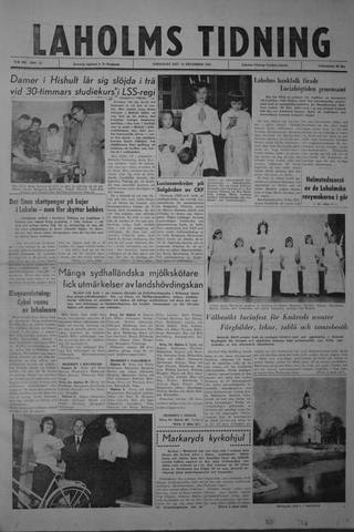 Förstasidan, Fredag 14 december 1962