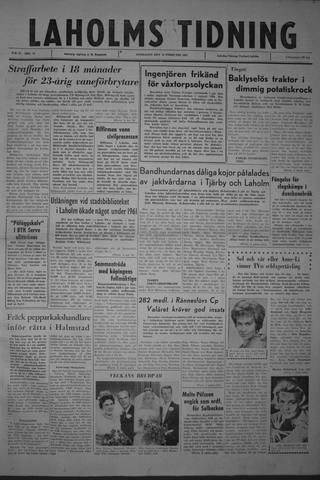 Förstasidan, Onsdag 14 februari 1962