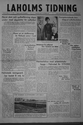 Förstasidan, Onsdag 14 november 1962