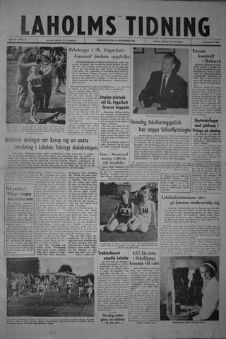 Förstasidan, Fredag 14 september 1962