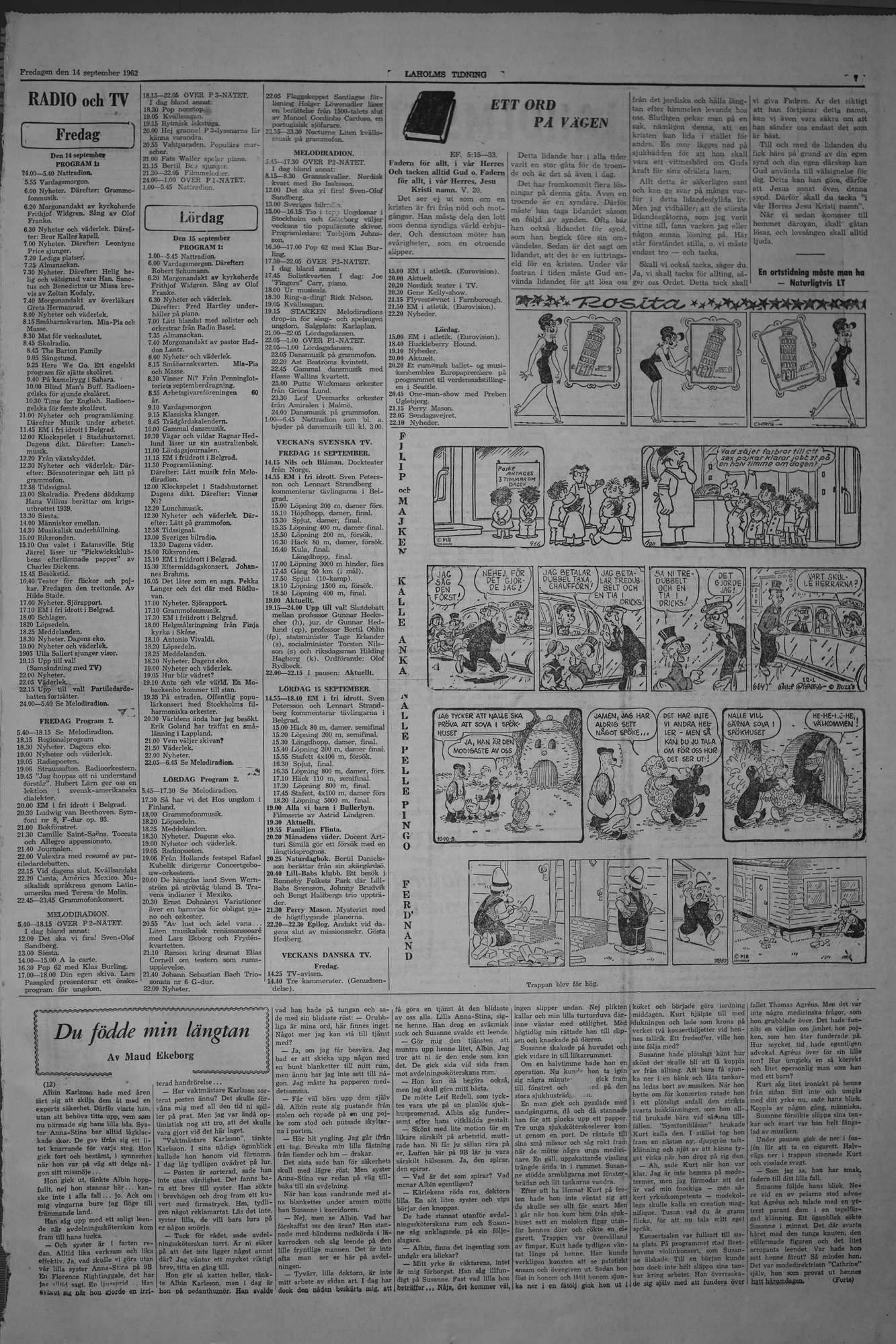 Laholms Tidning Fredag 14 september 1962, sida 7