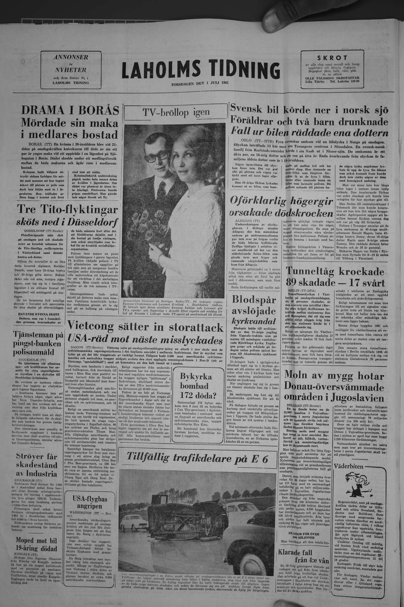 Laholms Tidning Torsdag 1 juli 1965, sida 8