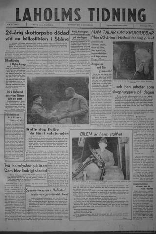 Förstasidan, Måndag 15 januari 1962