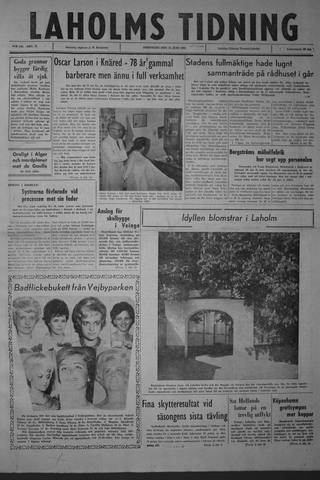 Förstasidan, Fredag 15 juni 1962