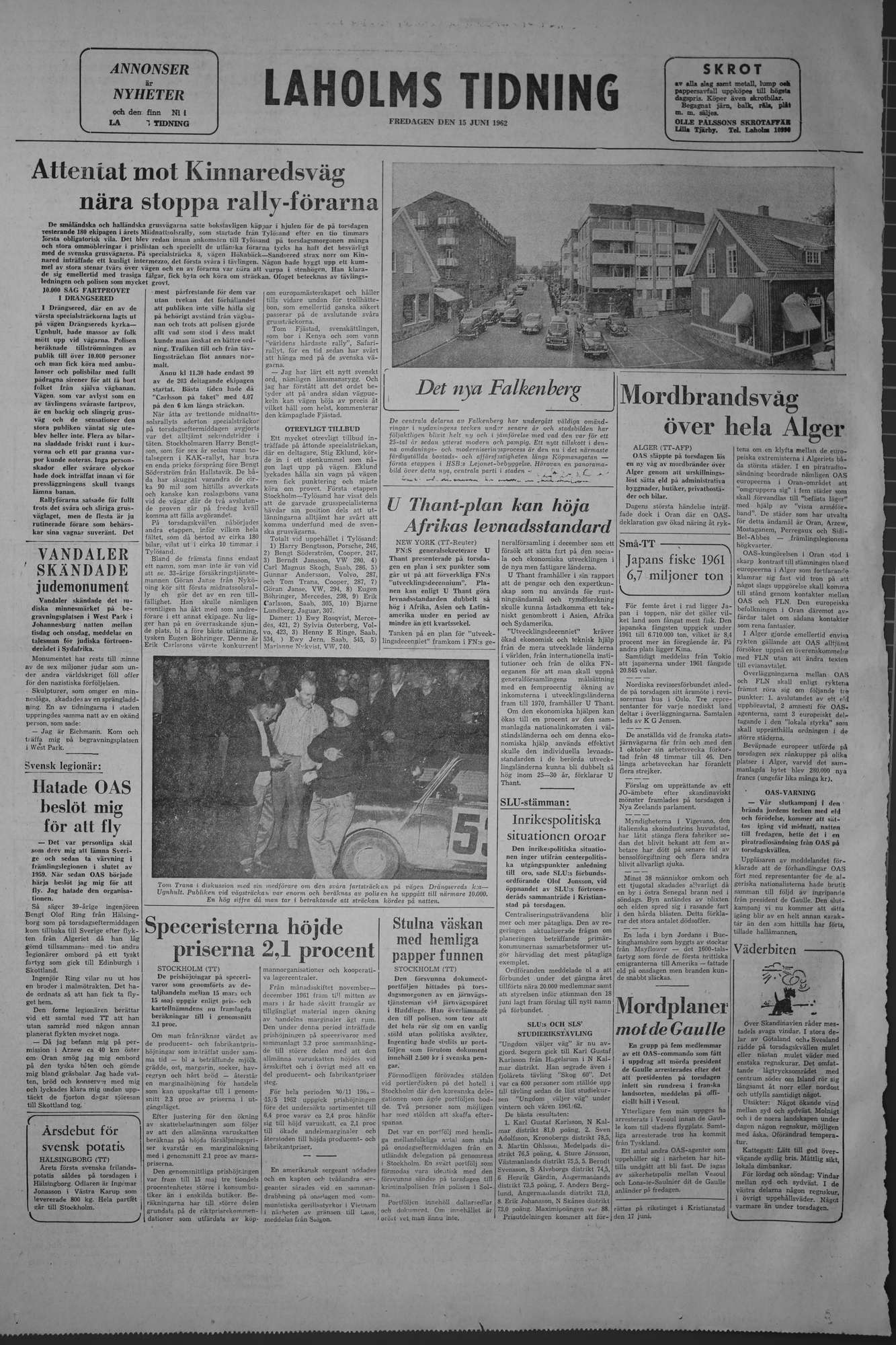 Laholms Tidning Fredag 15 juni 1962, sida 8