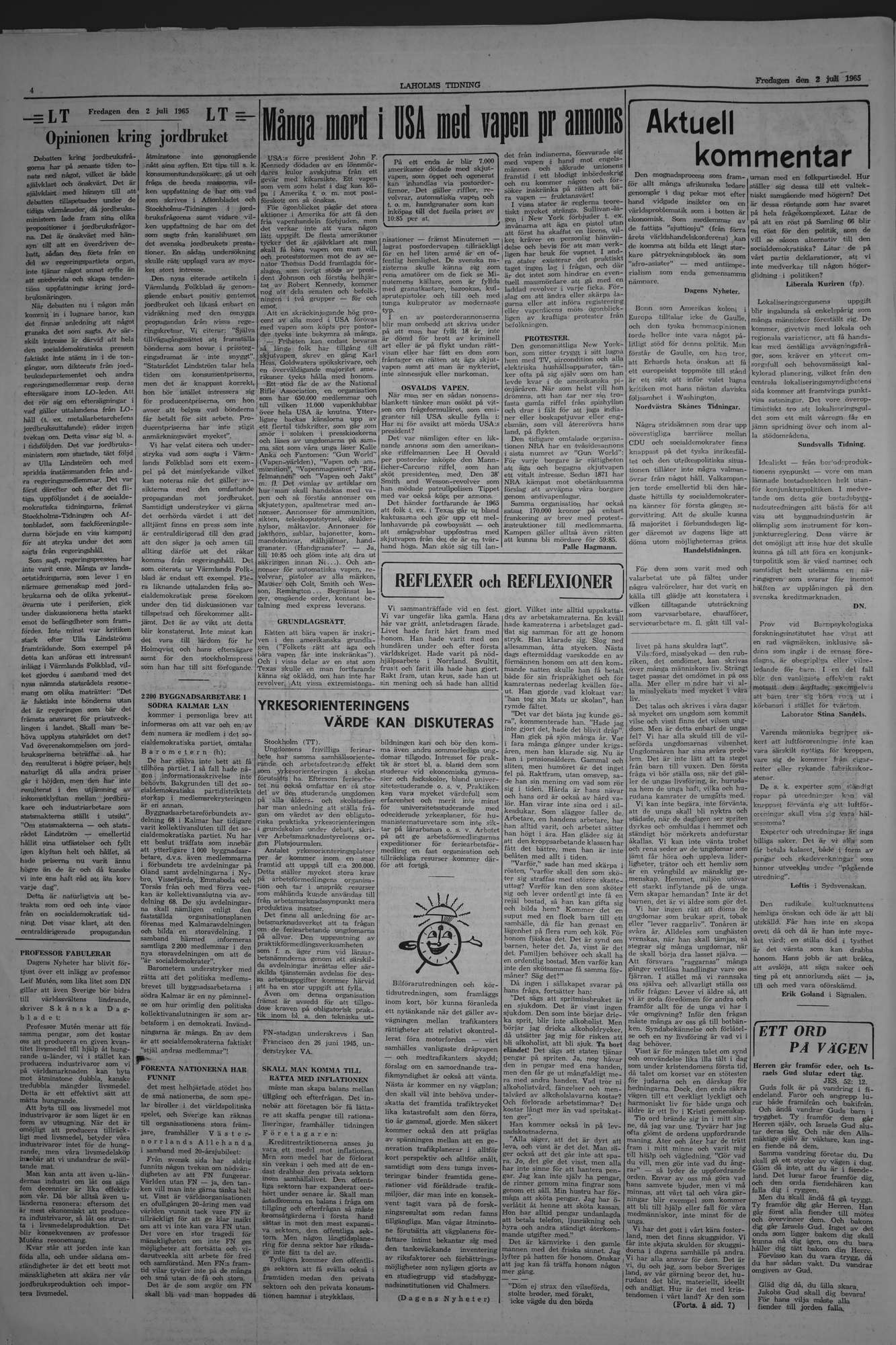Laholms Tidning Fredag 2 juli 1965, sida 4