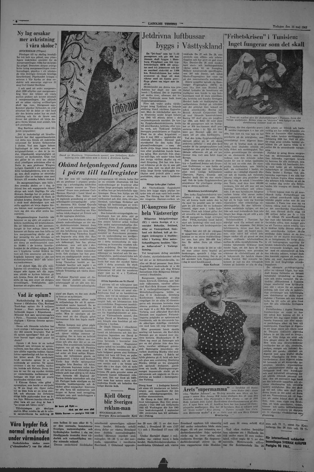 Laholms Tidning Tisdag 15 maj 1962, sida 4