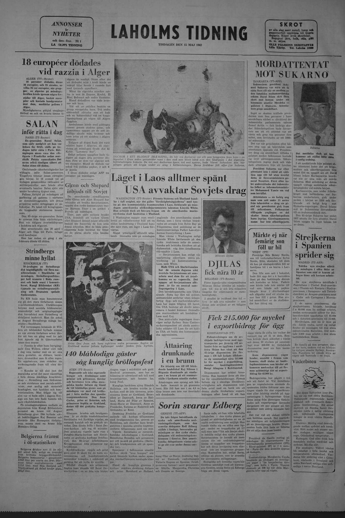Laholms Tidning Tisdag 15 maj 1962, sida 8