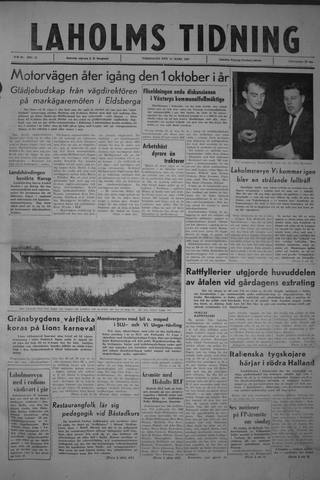 Förstasidan, Torsdag 15 mars 1962