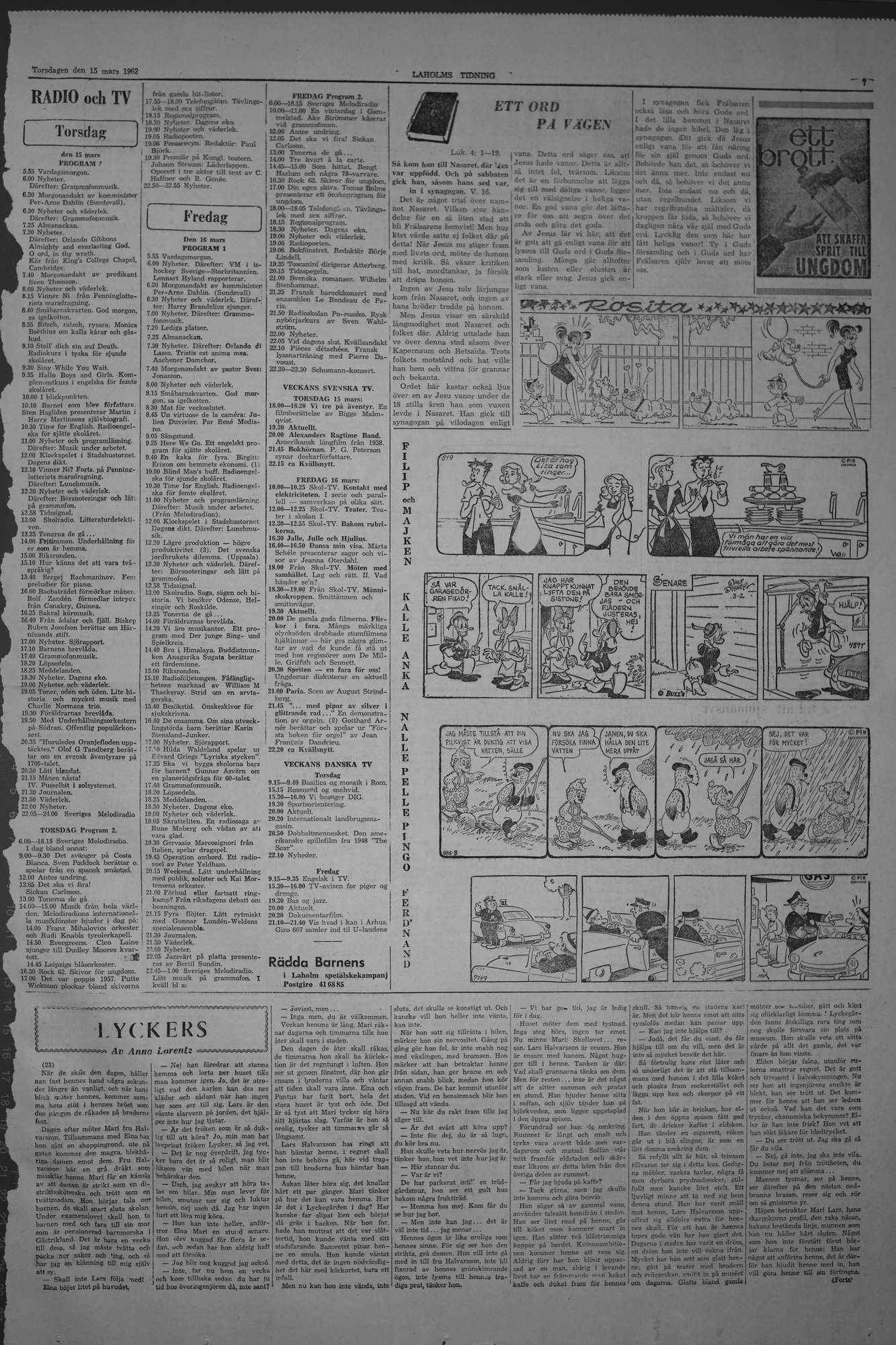 Laholms Tidning Torsdag 15 mars 1962, sida 7