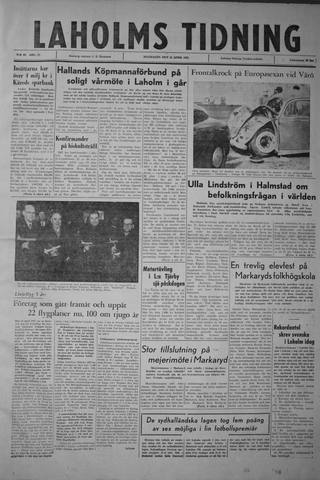 Förstasidan, Måndag 16 april 1962
