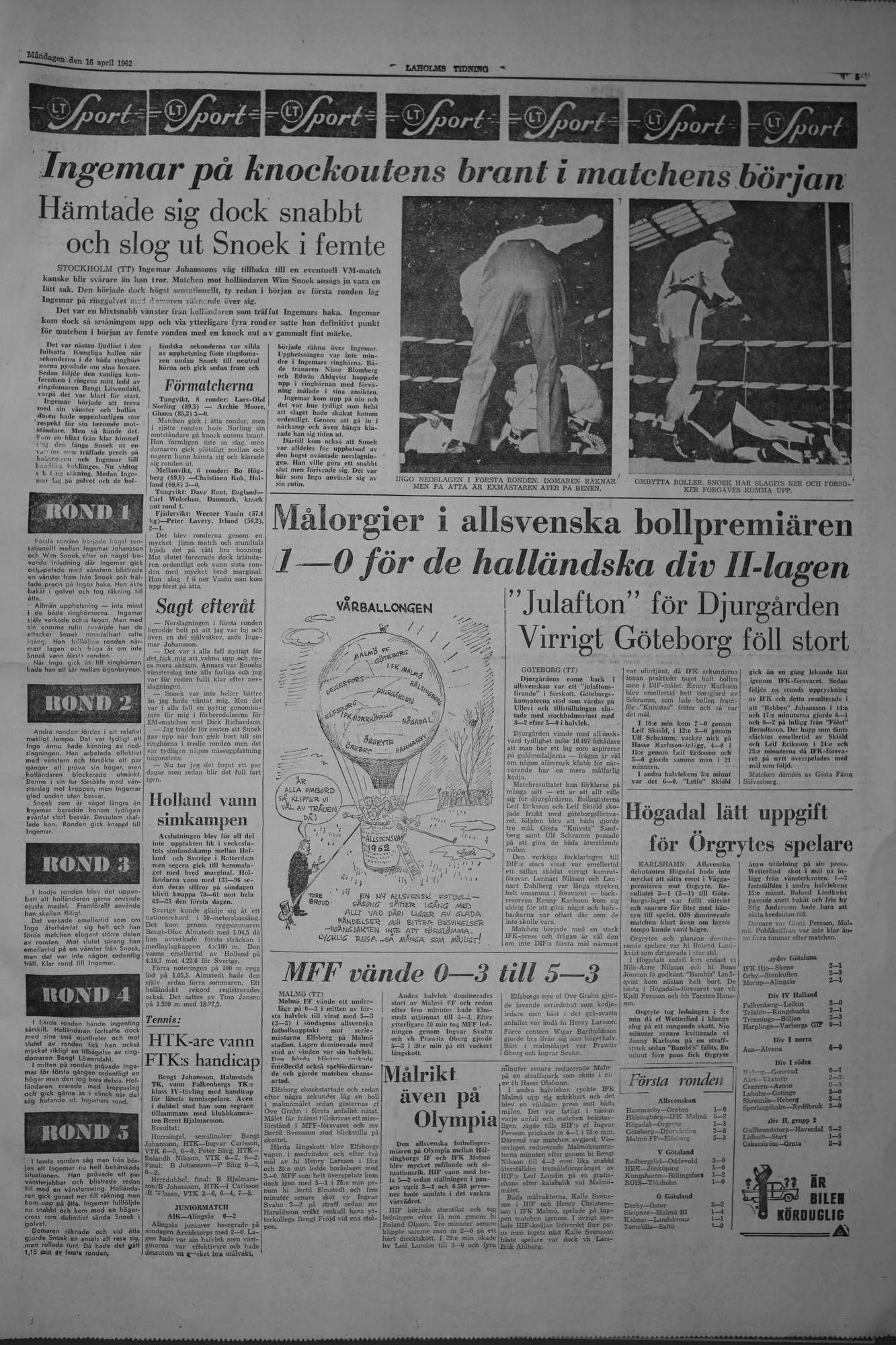 Laholms Tidning Måndag 16 april 1962, sida 5