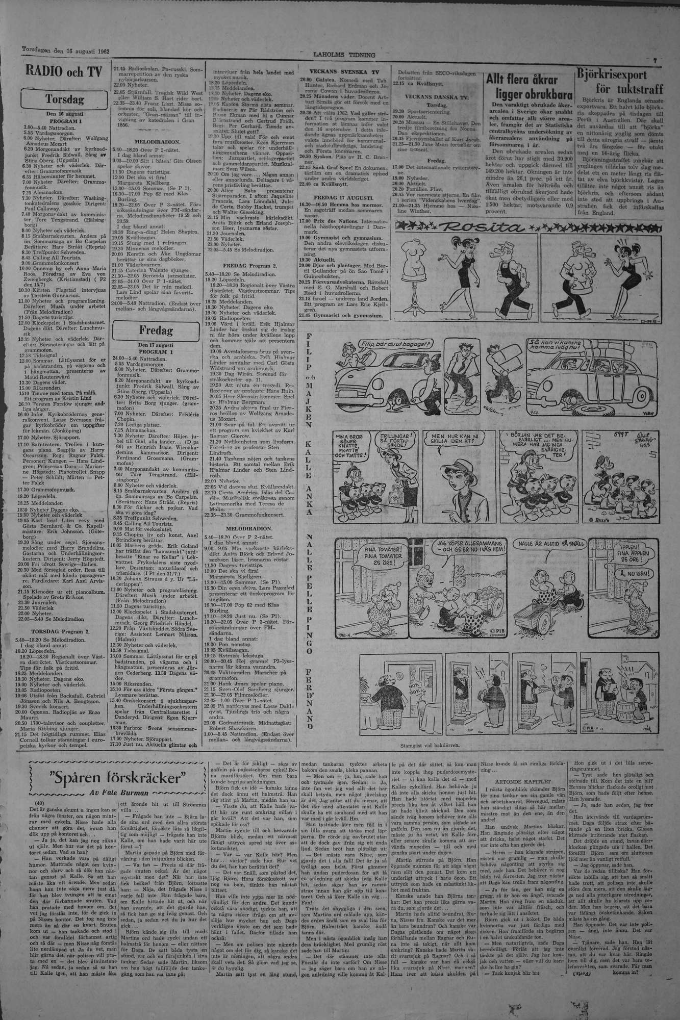 Laholms Tidning Torsdag 16 augusti 1962, sida 7