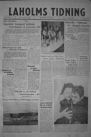 Förstasidan, Tisdag 16 januari 1962