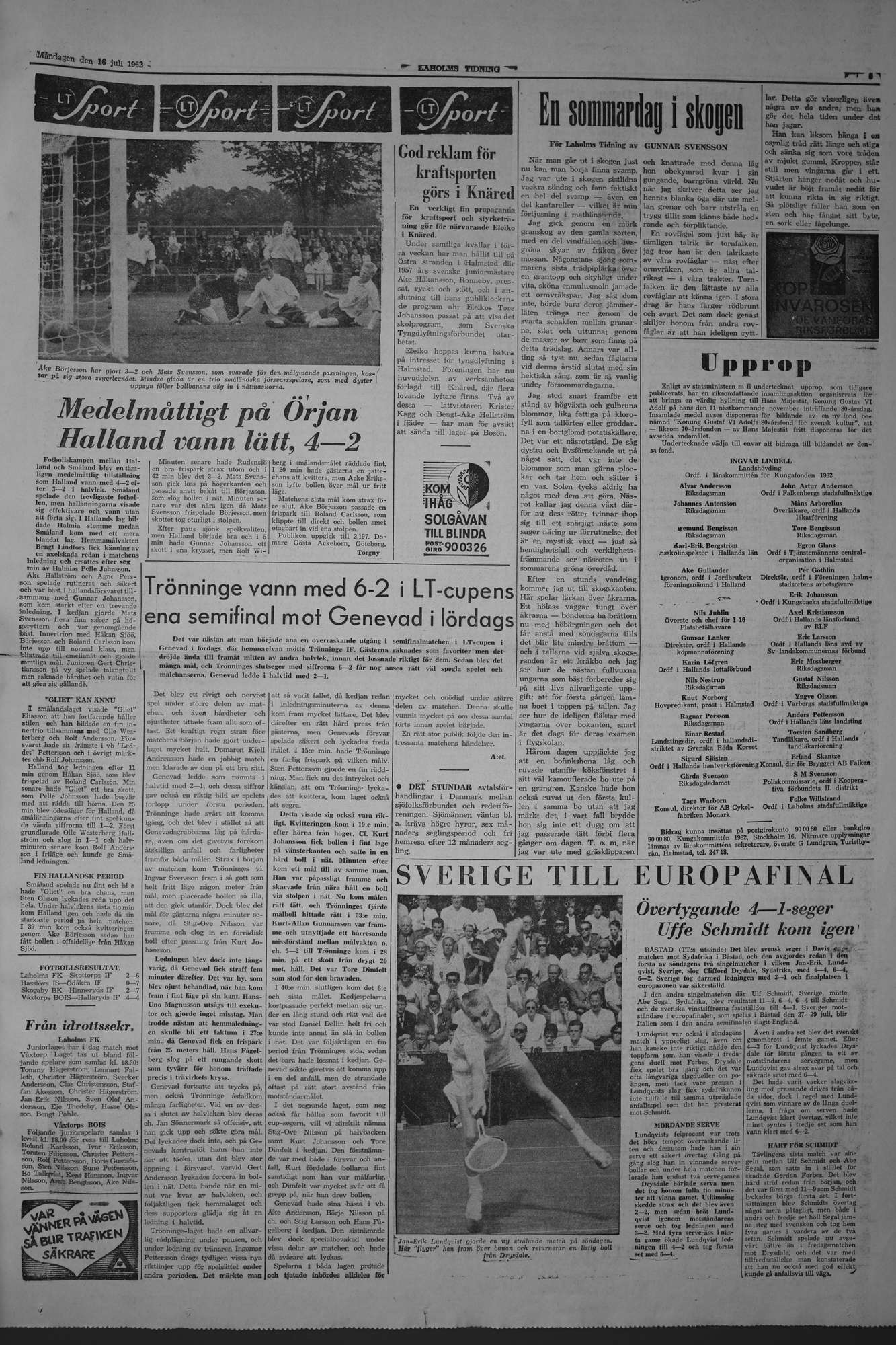 Laholms Tidning Måndag 16 juli 1962, sida 5