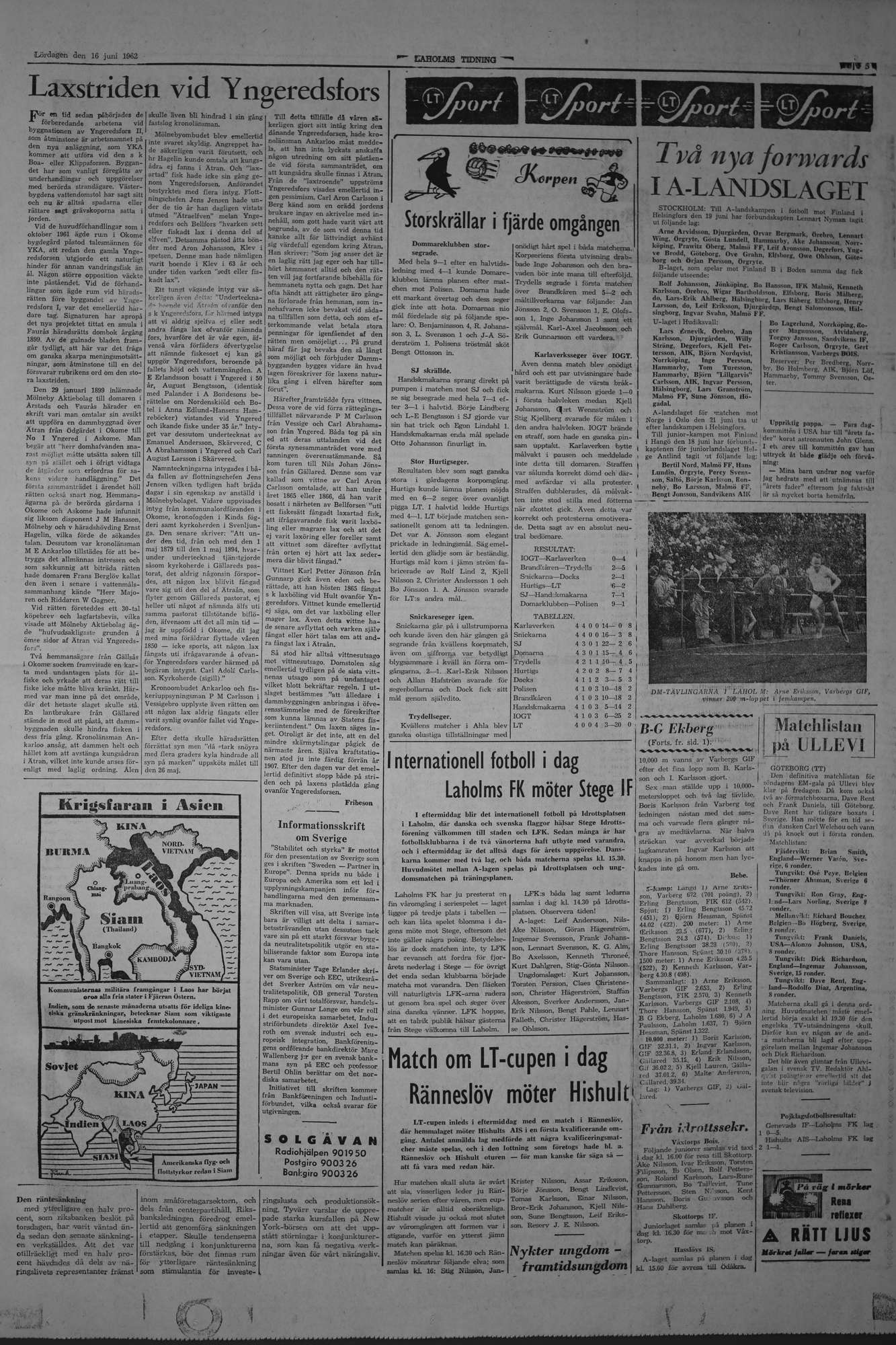 Laholms Tidning Lördag 16 juni 1962, sida 5
