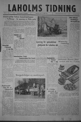 Förstasidan, Fredag 16 mars 1962