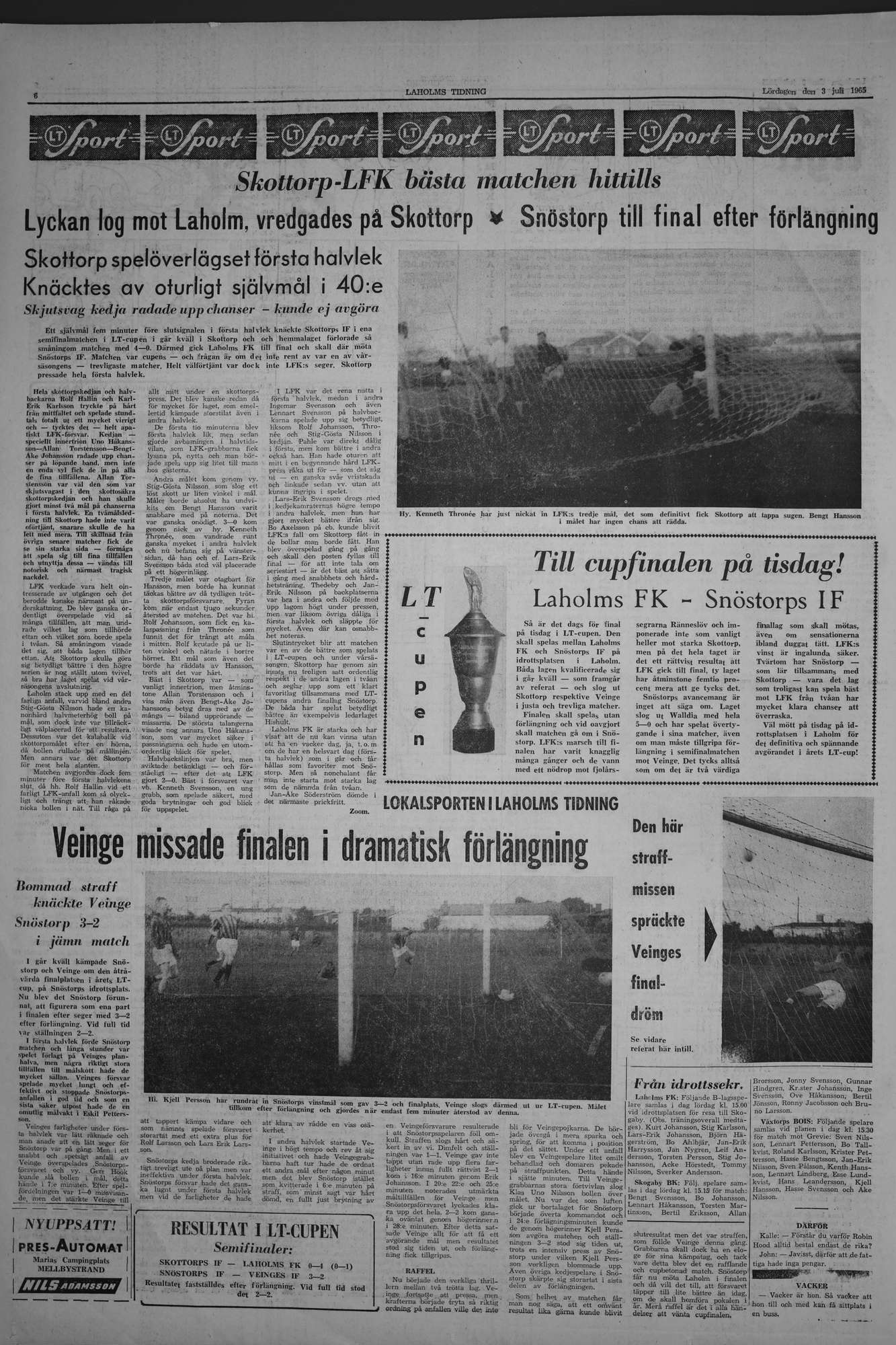 Laholms Tidning Lördag 3 juli 1965, sida 6