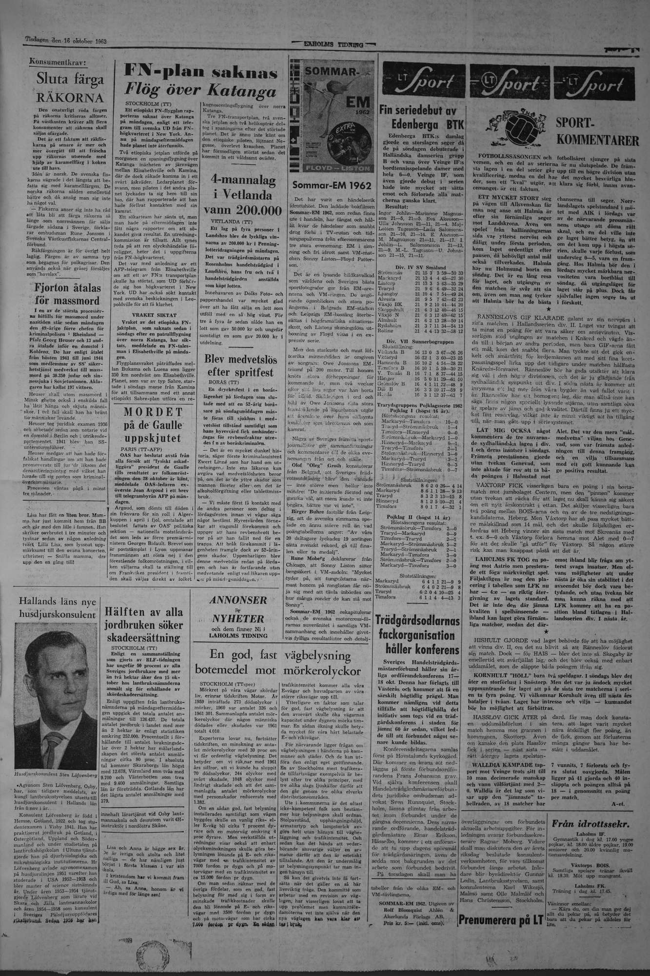 Laholms Tidning Tisdag 16 oktober 1962, sida 5