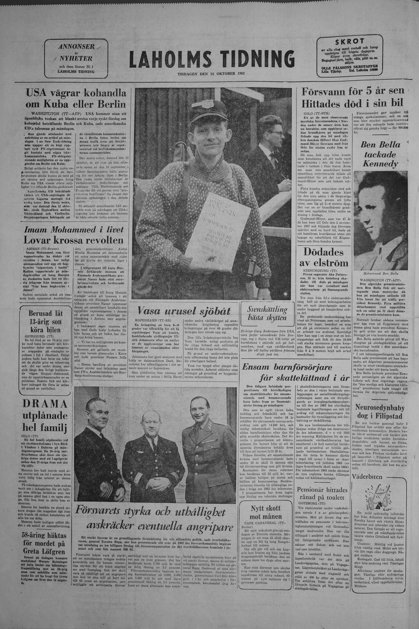 Laholms Tidning Tisdag 16 oktober 1962, sida 8