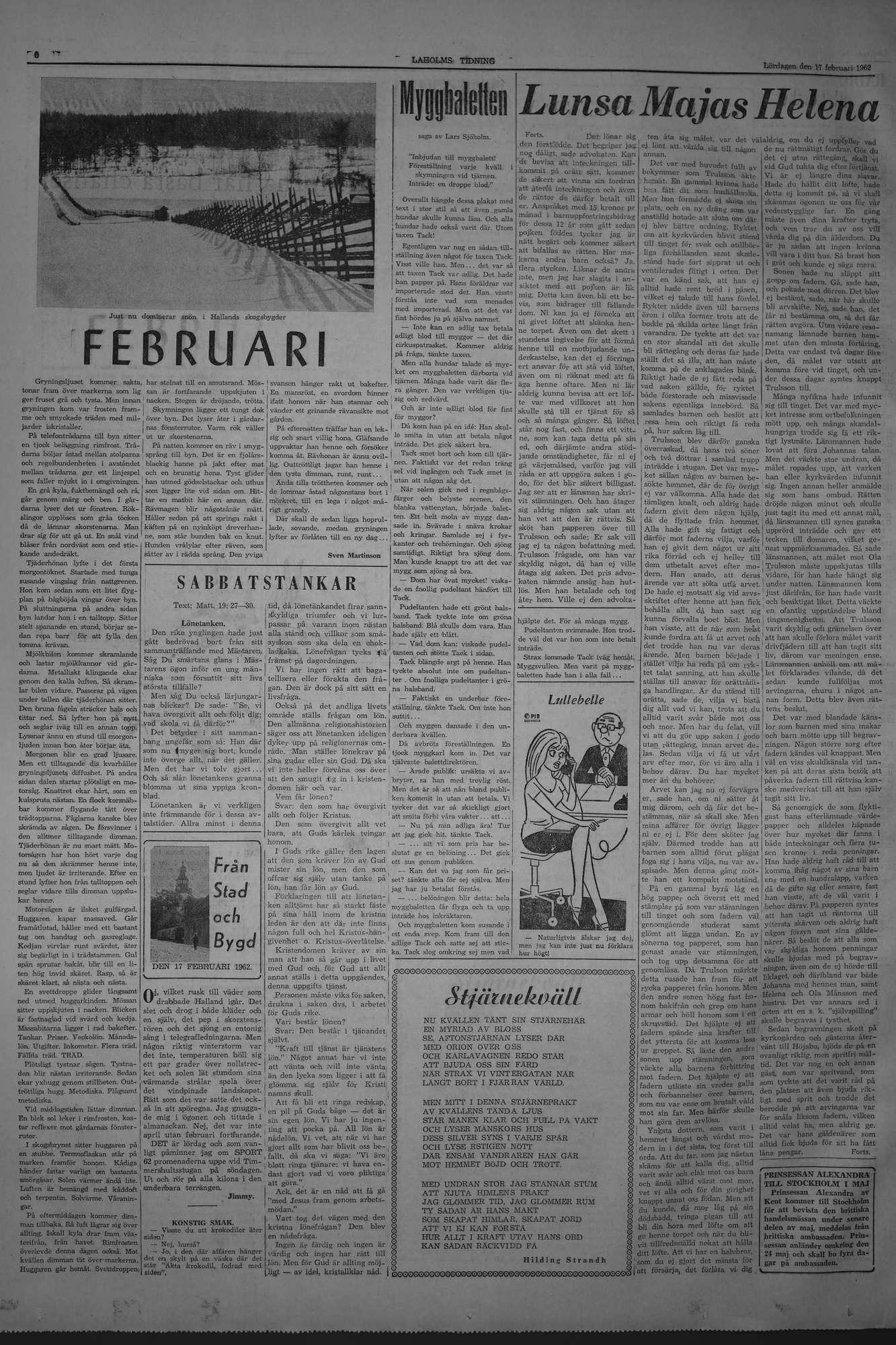Laholms Tidning Lördag 17 februari 1962, sida 6