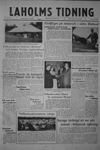 Förstasidan, Tisdag 17 juli 1962
