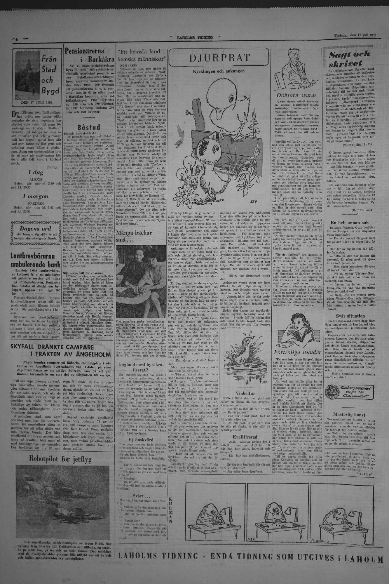 Laholms Tidning Tisdag 17 juli 1962, sida 6