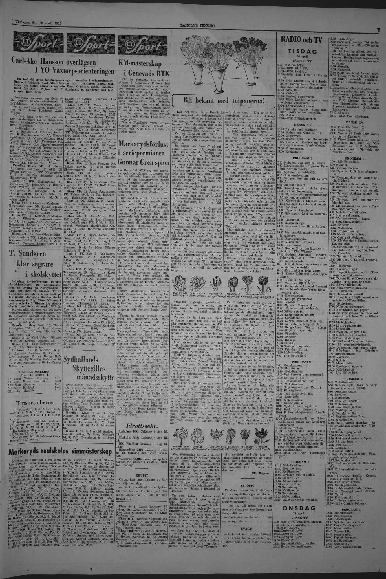 Laholms Tidning Tisdag 20 april 1965, sida 7