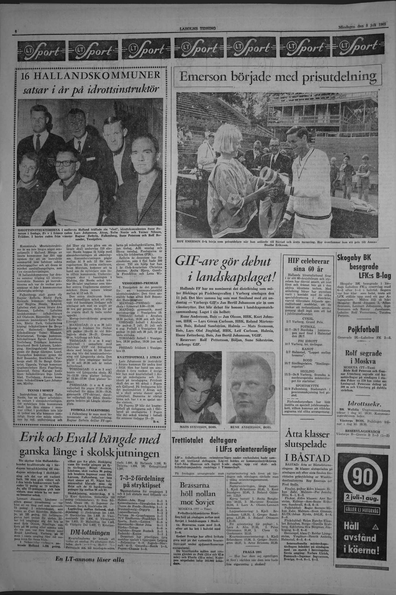 Laholms Tidning Måndag 5 juli 1965, sida 6