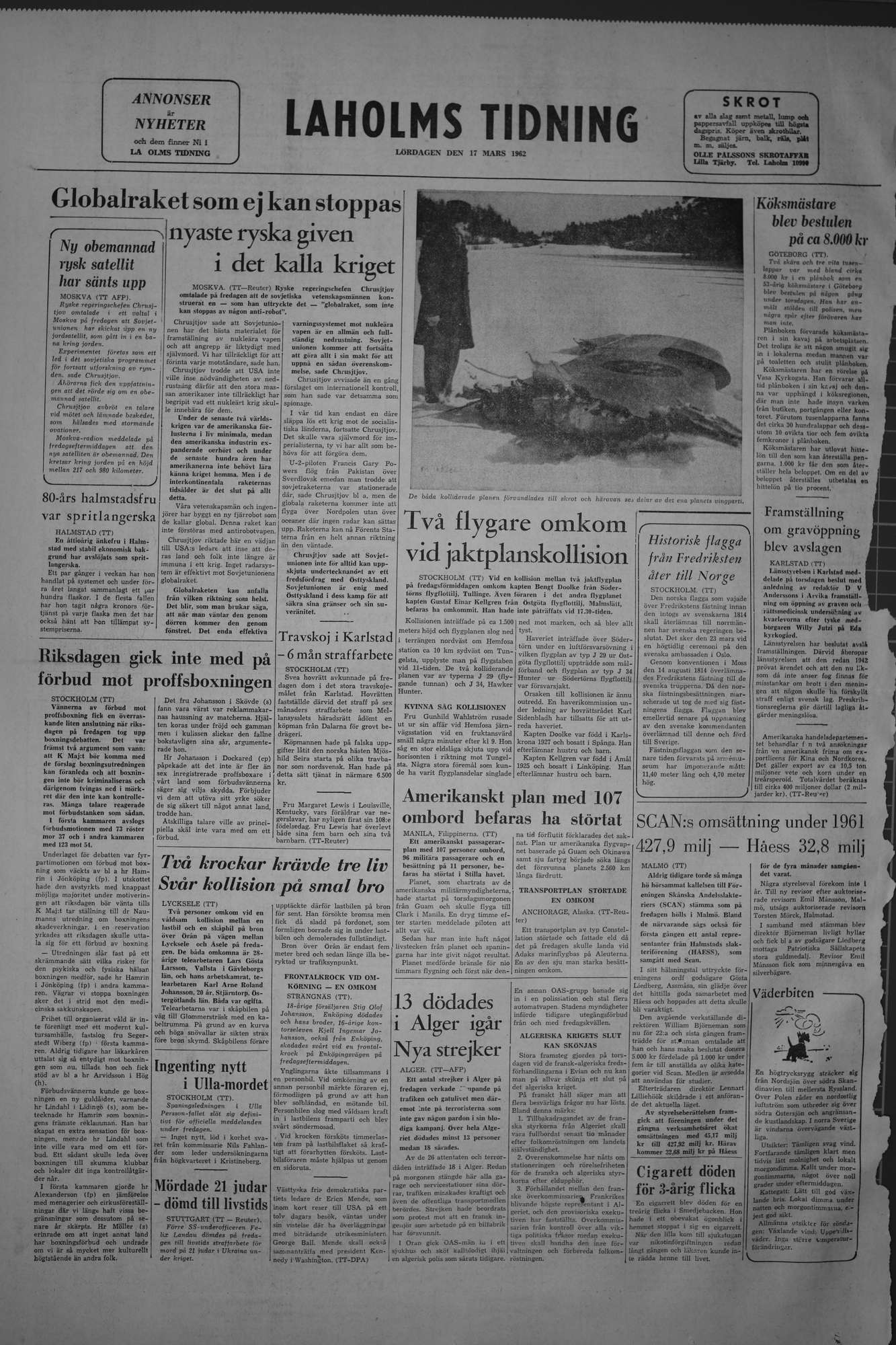 Laholms Tidning Lördag 17 mars 1962, sida 8