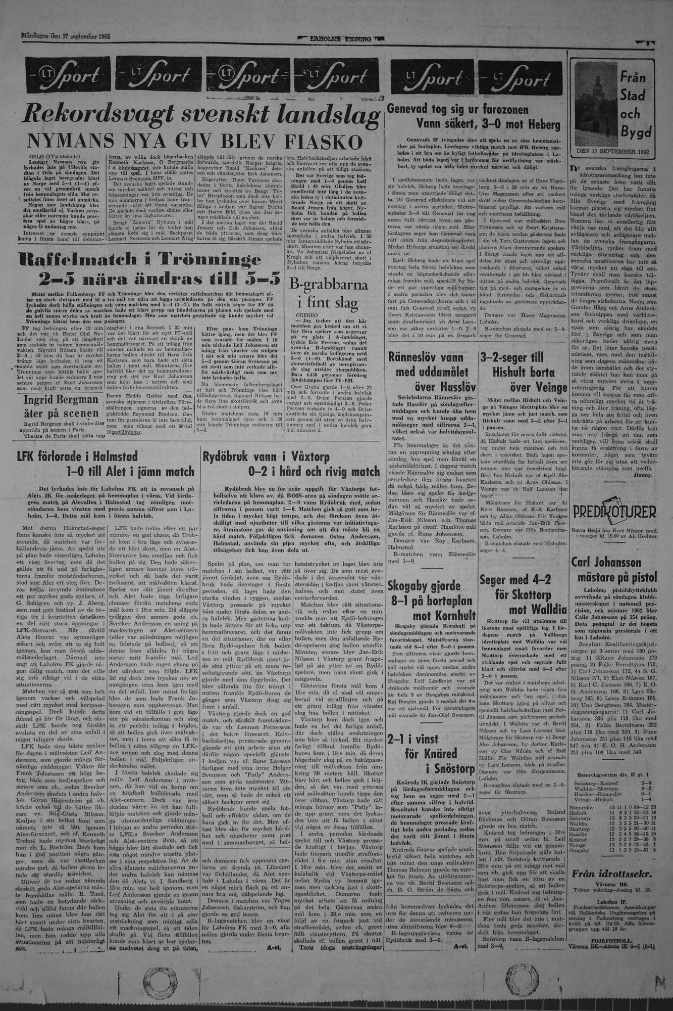 Laholms Tidning Måndag 17 september 1962, sida 5