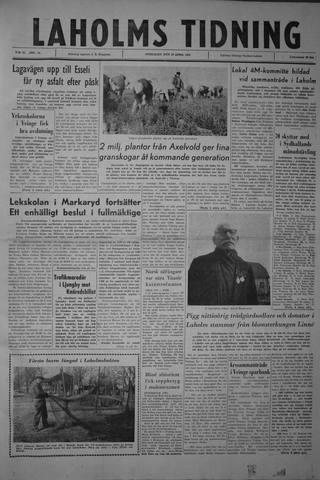 Förstasidan, Onsdag 18 april 1962