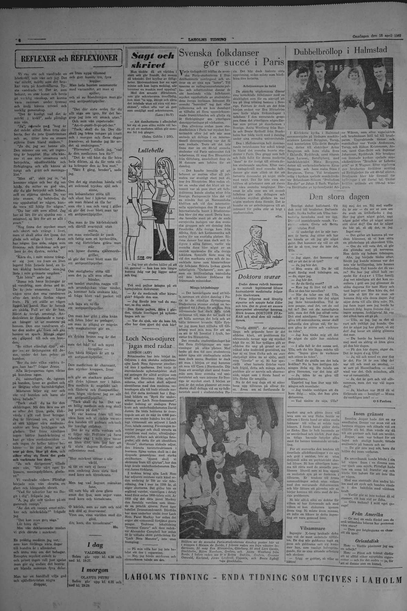 Laholms Tidning Onsdag 18 april 1962, sida 6