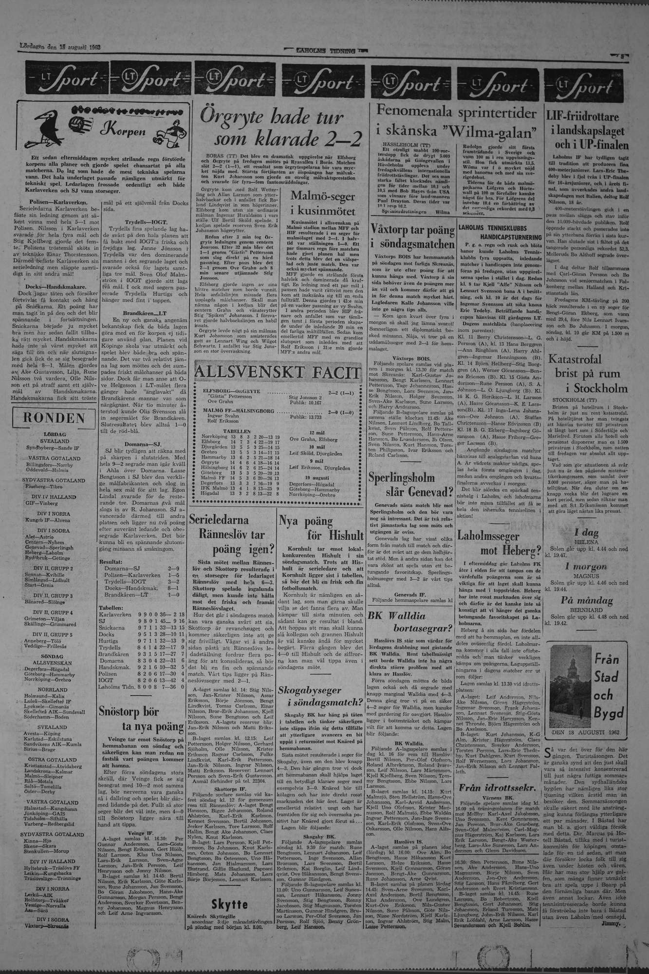 Laholms Tidning Lördag 18 augusti 1962, sida 5