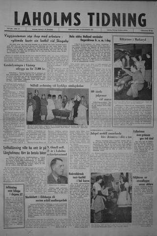 Förstasidan, Tisdag 18 december 1962