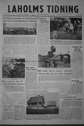 Förstasidan, Onsdag 18 juli 1962