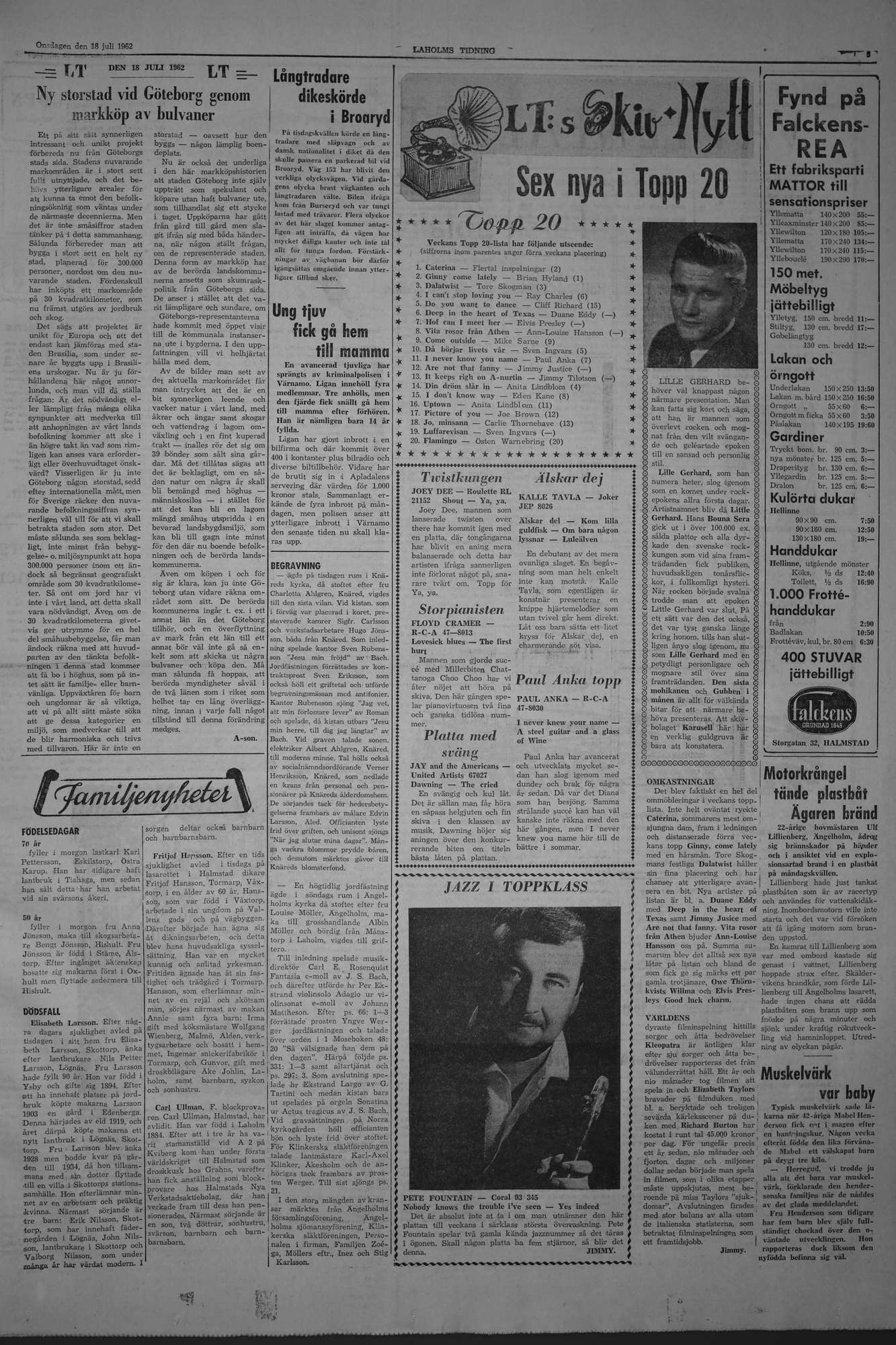 Laholms Tidning Onsdag 18 juli 1962, sida 3