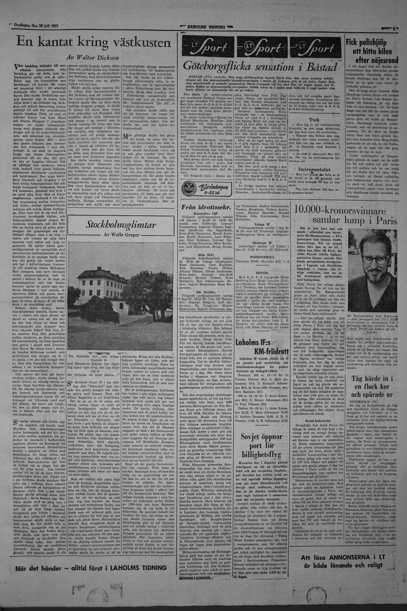 Laholms Tidning Onsdag 18 juli 1962, sida 5