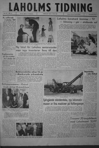 Förstasidan, Fredag 18 maj 1962