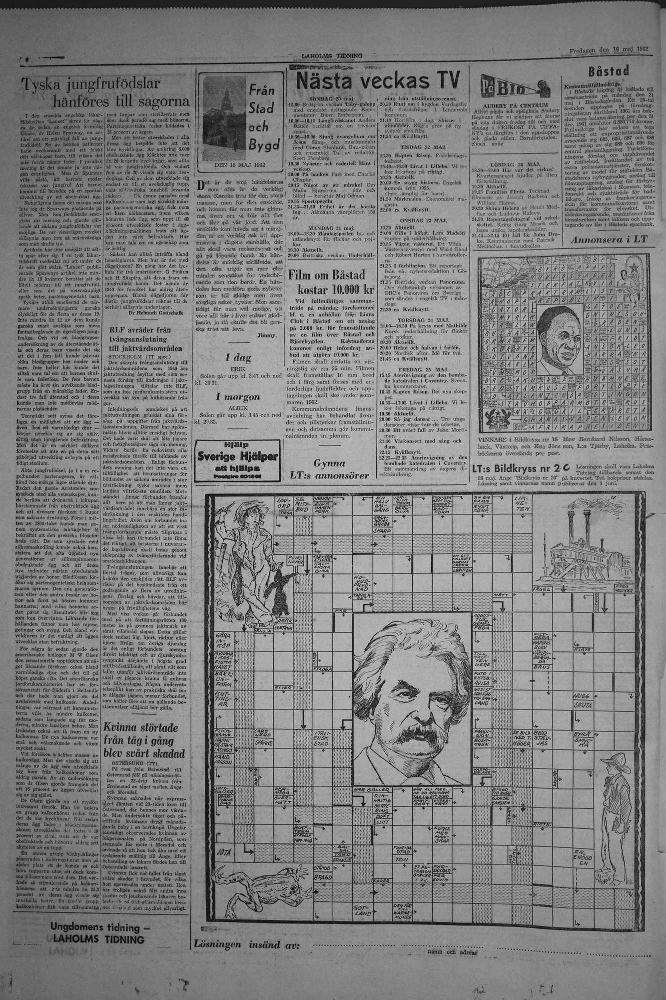 Laholms Tidning Fredag 18 maj 1962, sida 6
