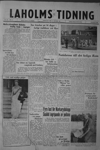 Förstasidan, Torsdag 18 oktober 1962