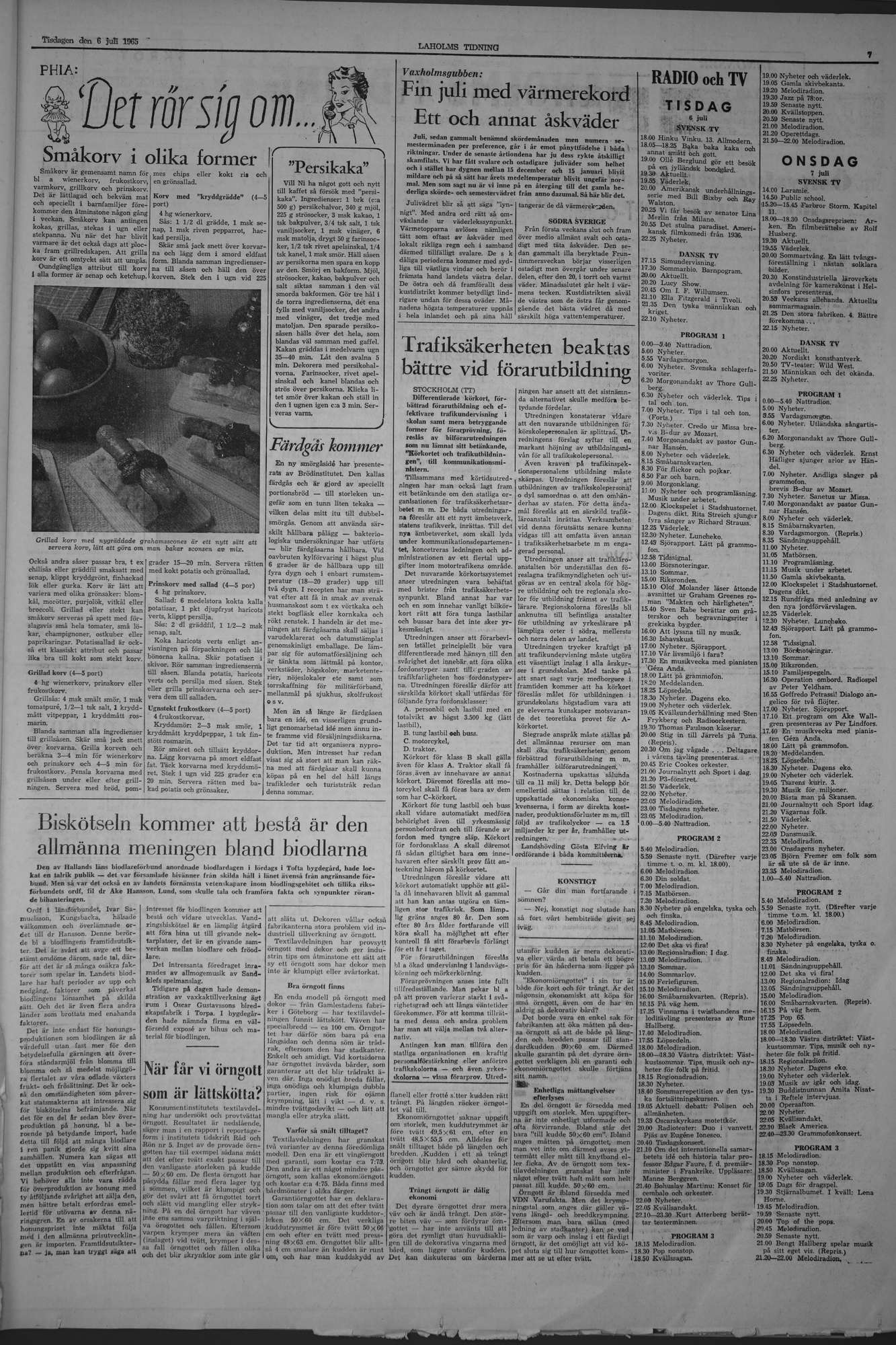 Laholms Tidning Tisdag 6 juli 1965, sida 7