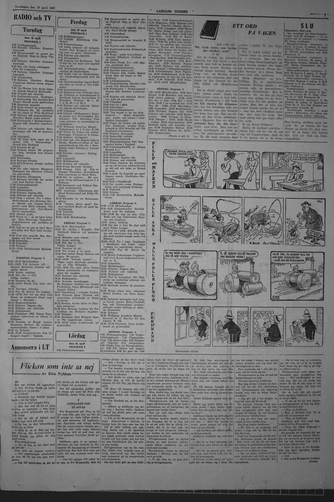 Laholms Tidning Torsdag 19 april 1962, sida 7