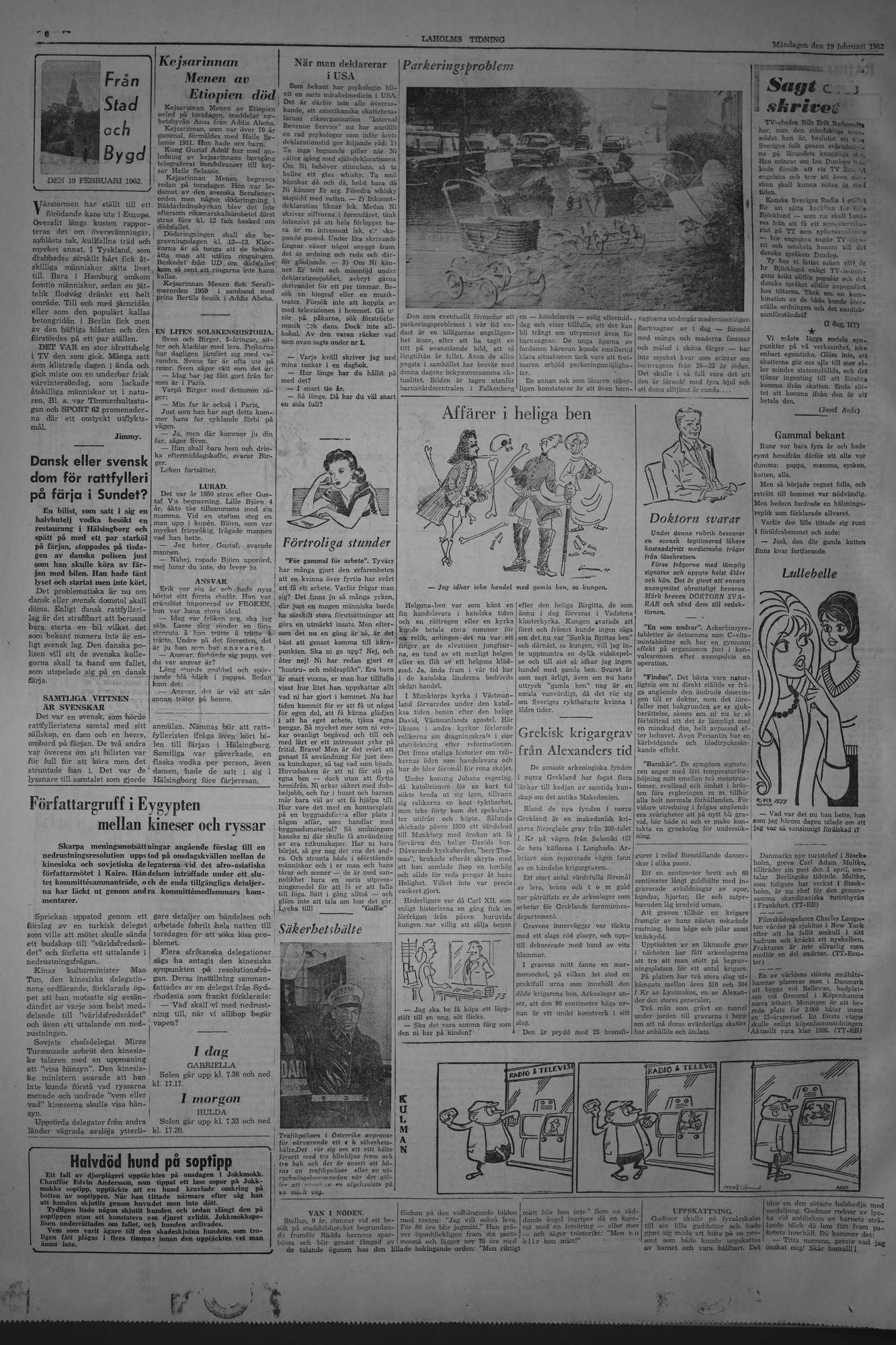 Laholms Tidning Måndag 19 februari 1962, sida 6