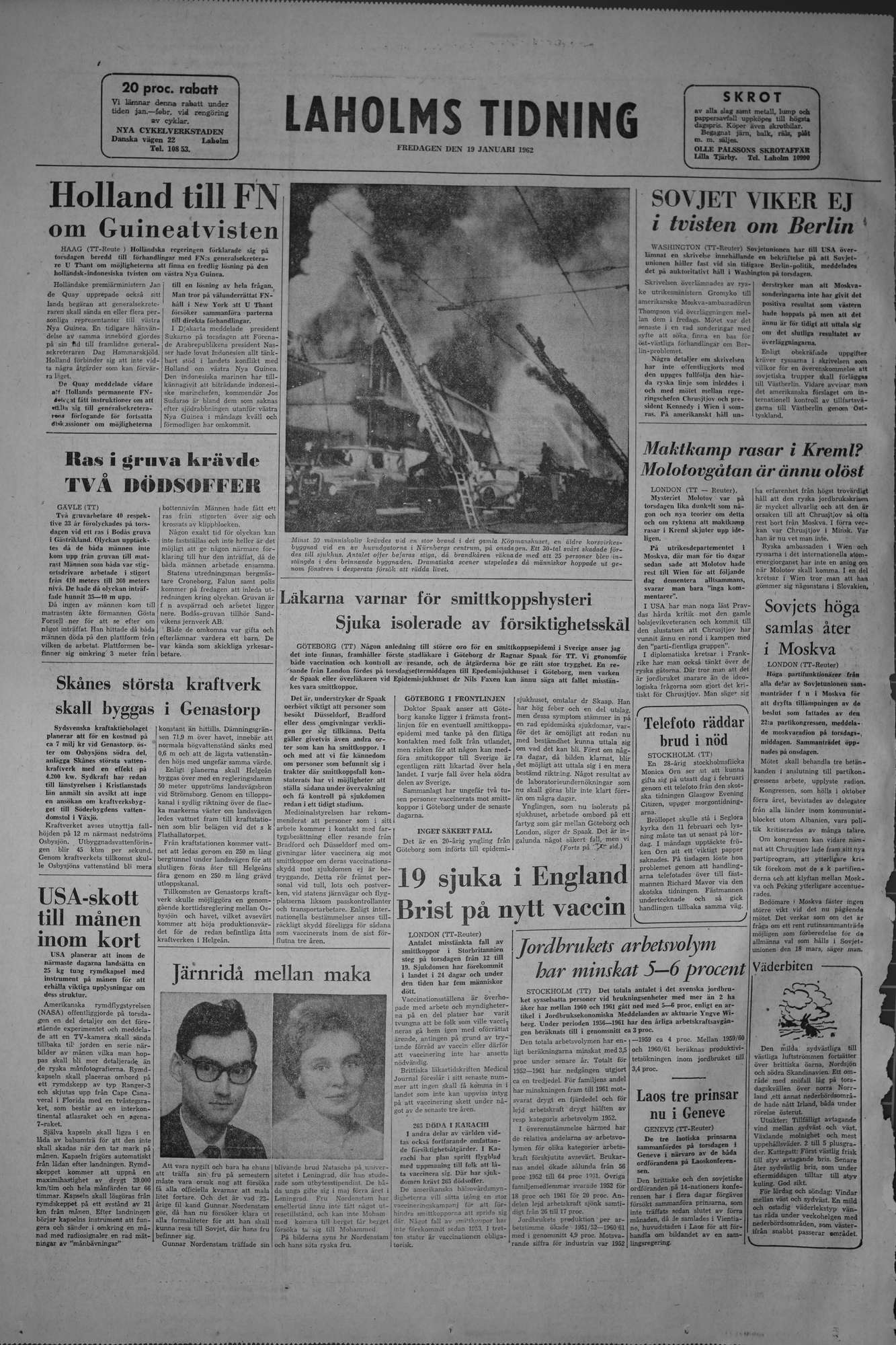Laholms Tidning Fredag 19 januari 1962, sida 8