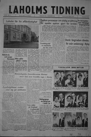 Förstasidan, Onsdag 19 september 1962
